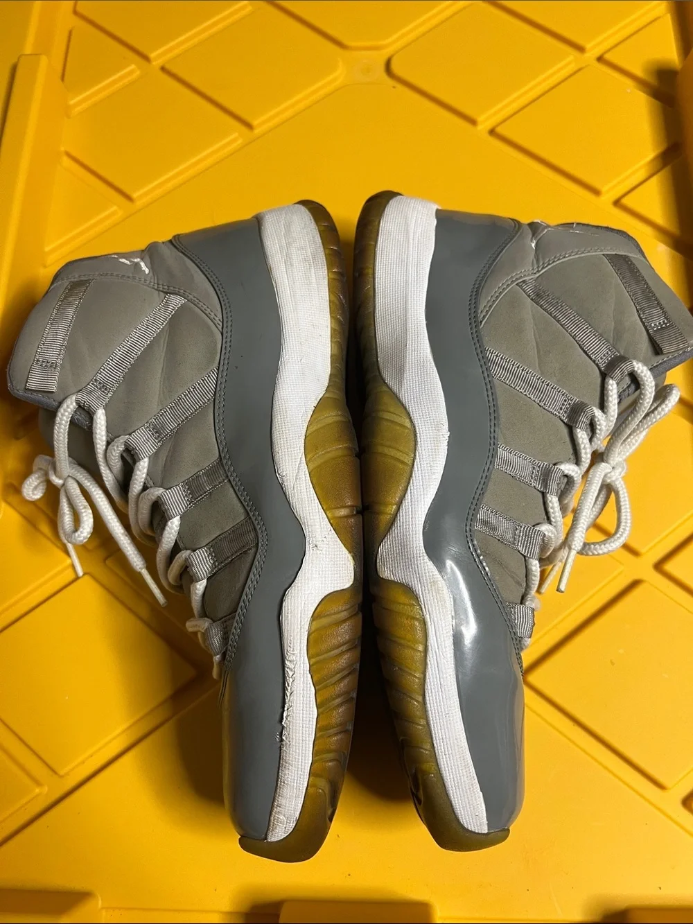 Air jordan retro 11 “cool Grey” size 11 beaters, great for project shoe.